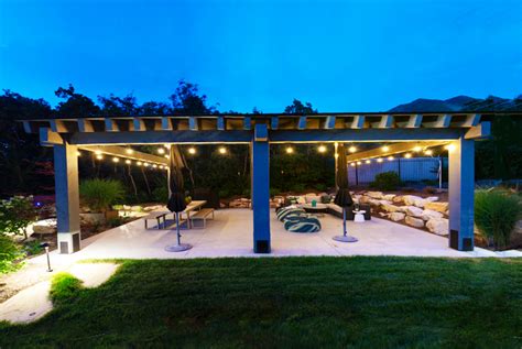 slanted wood on metal bracket|Pavilion w/Sloped Shed Roof & Metal Brackets.